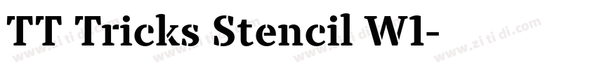 TT Tricks Stencil W1字体转换 TT Tricks Stencil W1字体转换